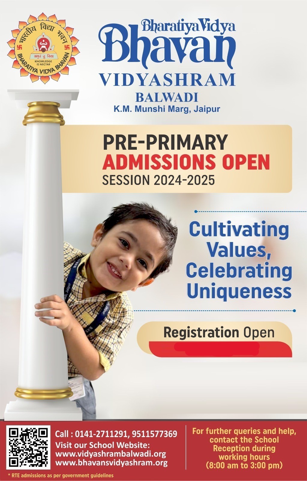 Admission Notice - BVB Vidyashram Balwadi